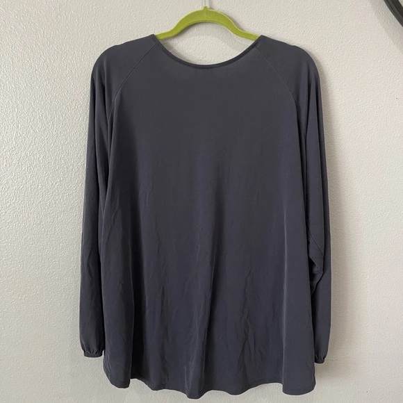 Plus Size 3X Torrid Modal Blend Vintage Black Criss Cross Long Sleeve Top - Picture 8 of 10